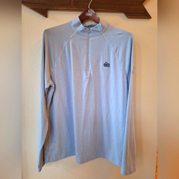G/Fore Mens Light Blue 1/4 Zip Pullover Golf Layering Shirt Size M - Picture 1 of 8